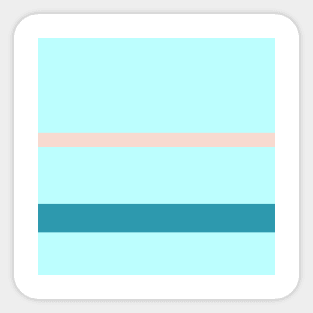 A fabulous jam of Navy, Deep Sea Blue, Sea, Pale Cyan and Champagne Pink stripes. Sticker